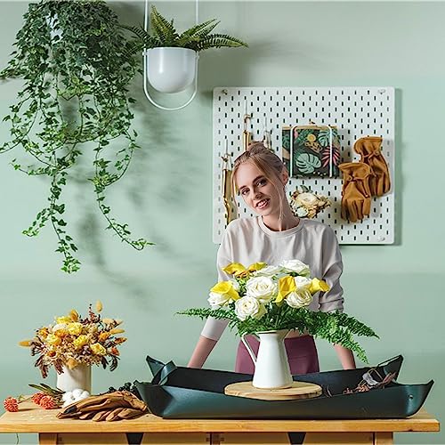 Thickened Leather Plant Repotting Mat, Indoor and Outdoor Potting Mat, 30" x 18" Foldable Tray with Mess Control (Dark Green) - view 6