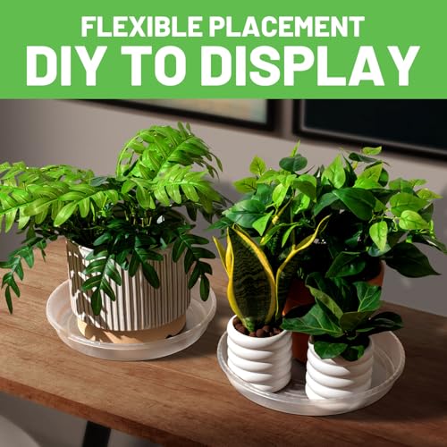 6-Pack Plastic Plant Saucers Tray for Indoor, 6 Inches, Clear - view 5