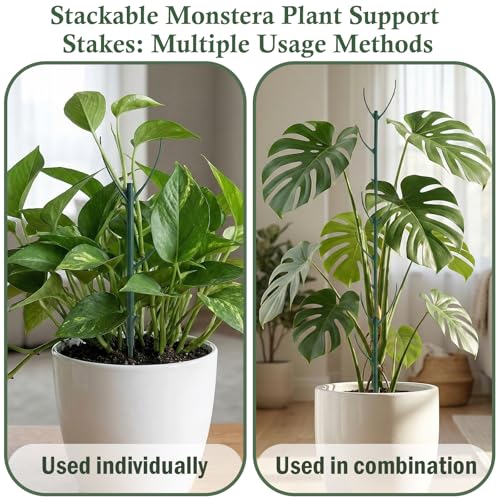 5 Pack Plant Stakes for Indoor Plants, Stackable Tomato Support - view 2
