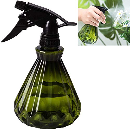 Watering Can for Indoor Plants, Plant Mister Spray Bottle with Detachable Nozzle for Plants,Succulents, Garden Flowers Mist Small Modern Translucent Sprayer Bottle for Bonsai Plants (Green)