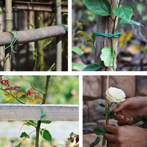 Plant Ties - 32.8ft Soft Twist Ties Green TPR Garden Ties Supply, for Supporting Plants Tomatoes Office Home Organizing - view 2
