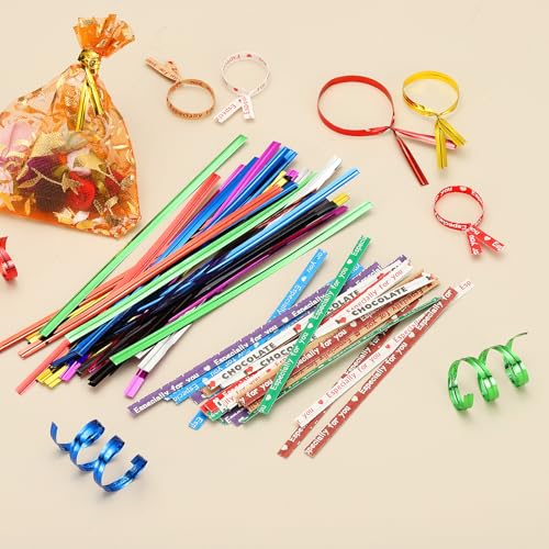Twist Ties Reusable Kraft Paper Bread Ties Fit (700Pcs Green/White) - view 4
