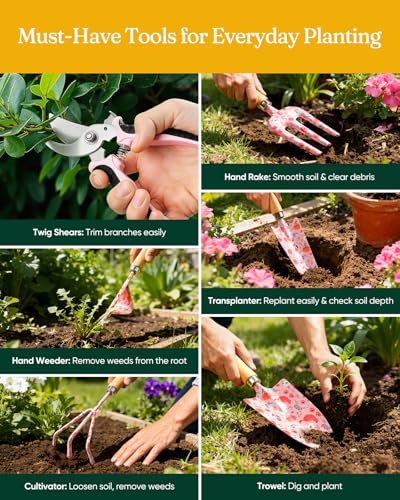 12-Piece Gardening Tool Set, Heavy-Duty Garden Tools for Women - view 4