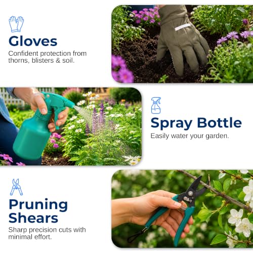 8-Piece Garden Tool Set with Carry Bag, Includes Shovel, Trowel, Rake & Hand Tools for All Gardening Tasks, Heavy Duty Lightweight Design 2.2 lb – Perfect for Men, Women & Gardening Gifts - view 6