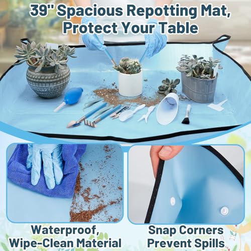 20pcs Small Gardening Tools Gifts for Women Beginners, Blue - view 3