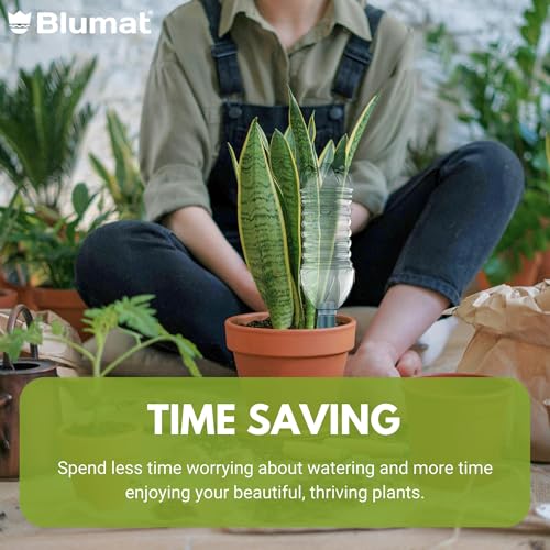 Plant Watering Device - Easy Self Watering Planter Insert for Indoor Plants - Bottle Adapter - Prevents Overwatering and Underwatering for Healthy Growth - 3 Pack - view 2