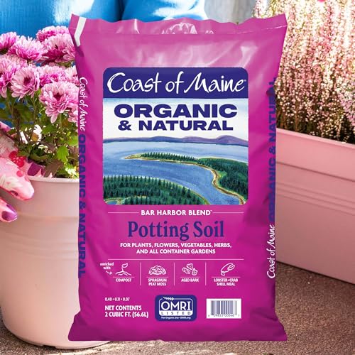 Organic & Natural Bar Harbor Blend Potting Soil - Organic Soil w/Perlite for Enhanced Drainage & Aeration - for Flowers, Herbs & Veggies, Floral Baskets & Container Gardening (2CF) - view 2