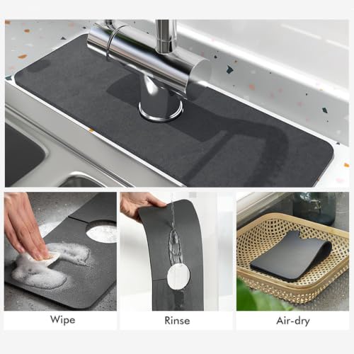 Diatomaceous Faucet Drain Pad Sink Quick Drying Splash Mat - view 6