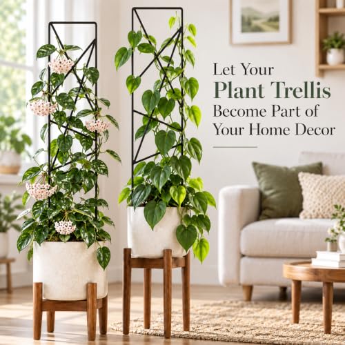 17.5 inch Small Trellis for Potted Plants, Metal Plant Trellis Indoor - view 5