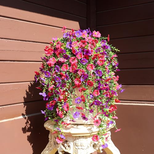 Artificial Hanging Flowers for Outdoors UV Resistant Spring Decor - view 6
