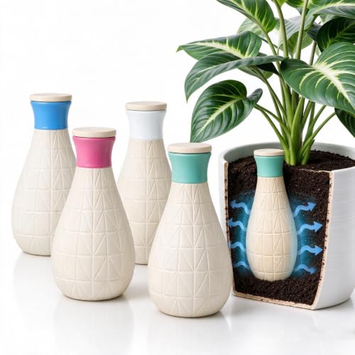 4 Pack Self Watering Stakes, Slow Release Plant Spikes for Plant Pots 15oz