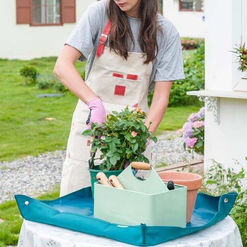 Garden Tool Organizer, Metal Garden Caddy with 4 Compartments - view 6