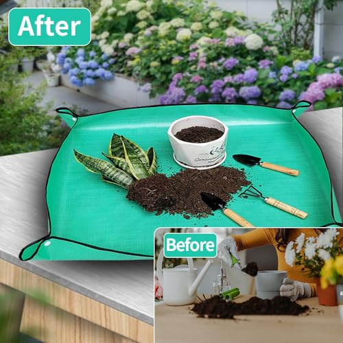 Pack of 58 Succulent Tool Set - 25.9 Inch Indoor Plant Potting Mat with Storage Bag, Garden Flowers Plant Transplanting Supplies, Succulent Kit for Plant Care, Gardening Gifts for Men & Women - view 3