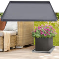 Outdoor Planter Boxes Mat Flower Pots Mat 26.8x26.8" Large, Plant Pots Silicone Pad with Raised Edge, Patio Planters Drip Pan Plant Tray Tray For Leaks, Planter Floor Protector Planters Tray Soft