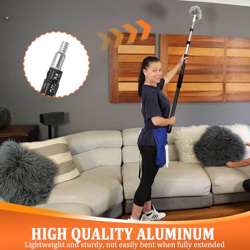 4-18FT Telescoping Extension Polewith Universal Twist-on Metal Tip, Black - view 2