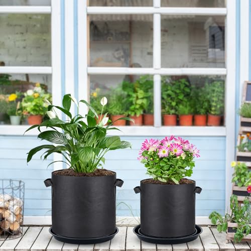 4 Pack 14 Inch Self-Watering Fabric Pot Base - view 6
