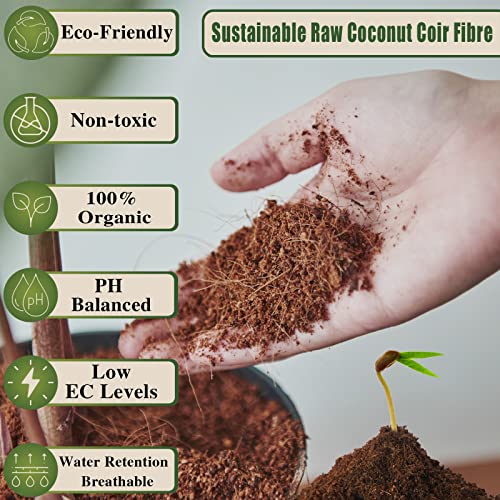 4 Quarts Natural Sphagnum Moss Potting Mix & 2 Pack Premium Coco Coir Brick for Plants- Potting Soil Mix Planting Growing Medium for Plants Gradening - view 3