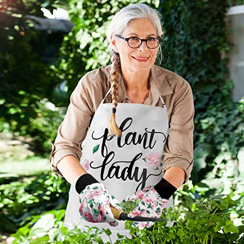 Plant Lady Gardening Tool Gifts for Mom Gardening Tools Kit Planting Tools Straw Hat Floral Apron Glove for Her Mother Spring Grandmother Plant Lover Gift Horticulture Starter - view 6