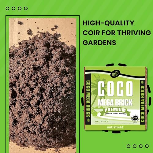 Coco Mega Brick 5kg | Compressed Coconut Coir Block Expands to 55L | Premium Quality Hydroponic Growing Medium, Pre-Buffered, Low EC Substrate for Indoor Outdoor Plants - view 2