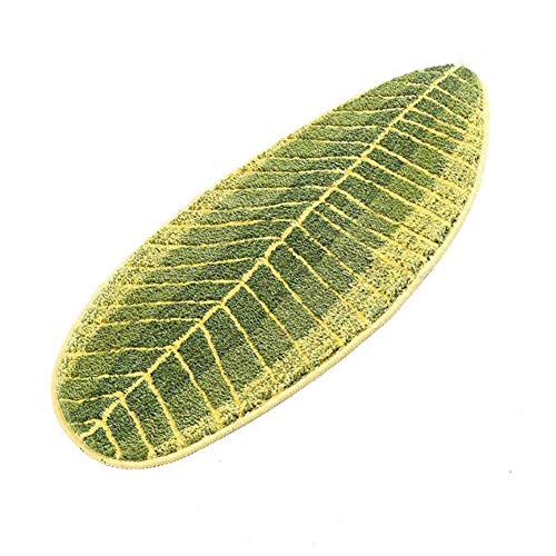 Non Slip Kitchen Rugs and Mats Cute Leaf Shape Area Rug 17.7"x47.2"