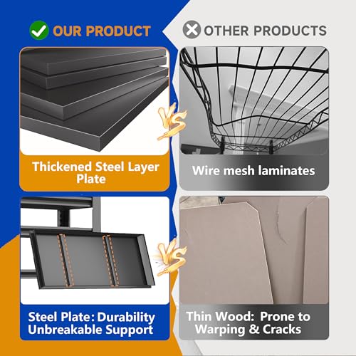Garage Shelving,Heavy Duty Shelving with Double-Layer Columns 78H×36W×16D - view 4