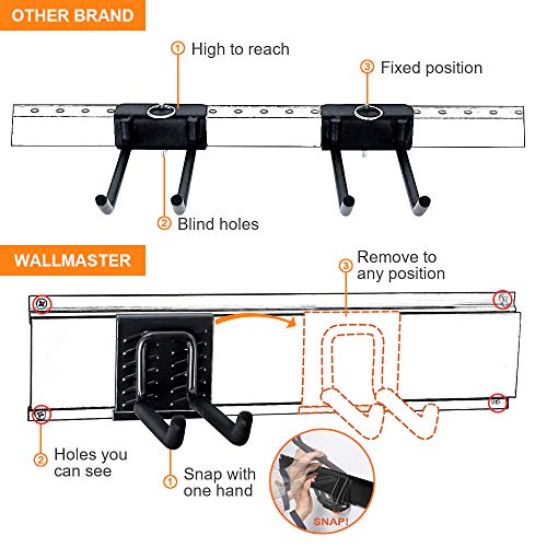 Garage Tool Storage Rack, Wall Mounted Garden Tool Organizer - view 5