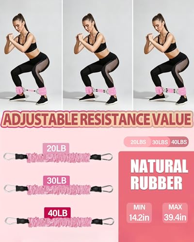 Hip Thrust Belt for Weights and Ankle Resistance Bands With Cuffs for Working Out,Hip Thrust Belt for Dumbbells Heavy, Kettlebells, Plates,Hip,Leg and Booty Builder, Glute Bridge Band - view 5