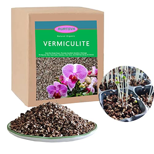 Coarse Vermiculite for Plants Organic Occurring Mineral Potting Mix Medium for Potted Plants, Hydroponics, Terrariums, Orchids, Mushroom Or Reptile Habitats (15QT)