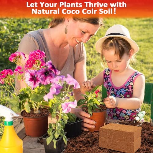 8 Pack Coco Coir Bricks for Plants- 100% Organic Coconut Coir Soil - view 5