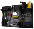 Pegboard Organizer 4 ft. Metal Pegboard Standard Tool Storage Kit with Black Toolboard and Black Accessories