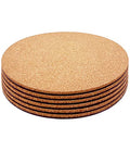 Cork Plant Coasters, Double Layers Cork Plant Mats, 6 Inch, 6 Pcs