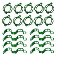 100pcs Plant Support Clips - Green Tomato Clips for String Trellis, Grape Vine Clips for Garden Netting Climbing Plants, Secured Plastic Plant Clip for Fixing Stem and Vine