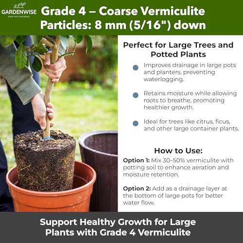 Organic Coarse Vermiculite for Indoor Gardening Plants and Mushrooms – Enhances Soil Aeration, Seed Germination, Rooting Cuttings – Small Packages and Bulk (Vermiculite Grade 4 – Coarse, 30 quarts) - view 6