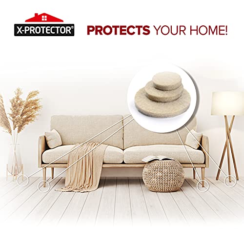 357 pcs Beige Felt Furniture Pads - Hardwood Floor Protectors - view 6