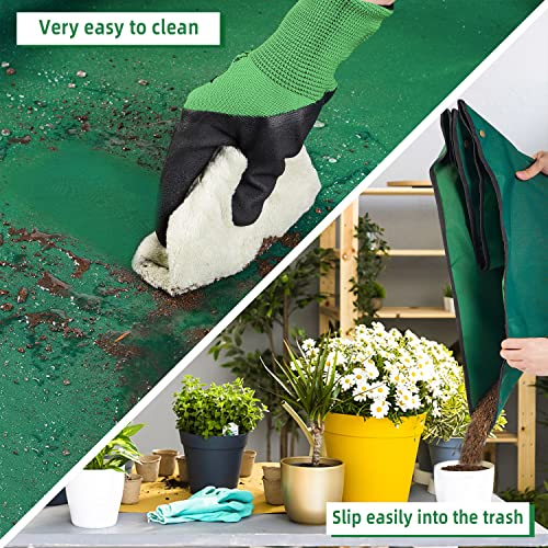 Extra Large Repotting Mat for Indoor Plant Transplanting and Mess Control, 43" X 29" Thickened Waterproof, Foldable and Easy to Clean, Suitable for Succulent Plants, Green - view 6