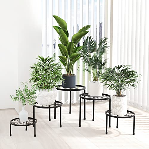 5-Pack Decent Metal Plant Stand Indoor Outdoor Low Plant Shelf - view 4