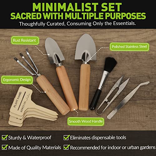 Indoor Garden Tools for Gardening - 12-Piece Small Garden Tools Set - Indoor Gardening Gifts for Women - Mini Hand Tools House Plant Tool - view 5