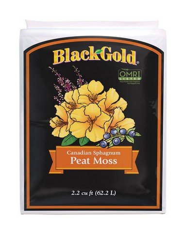 Black Gold Peat Moss - Moisture-Retaining, Professional Grade - 2.2 cu ft - Peat Moss