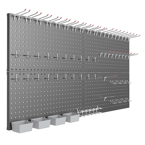 Garage Tools Organizer Boards Kit with Hooks, Black