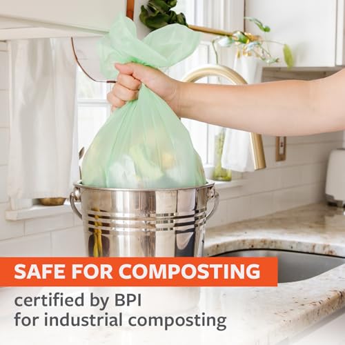 Compostable Bags for Food Waste – 4-Gallon Size, 100ct, 4 Boxes of 25 – Plant-Based, Tear and Leak-Resistant Compost Bags - view 4