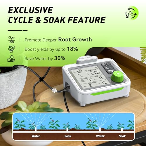 Large Display Automatic Plant Waterer Indoor for Pot Plant,Cycle & Soak Mode Vacation Self Watering Drip Irrigation System Device Kit Herb Garden Greenhouse Grow Tent Water 10-15 Plants - view 6