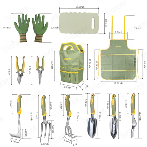 Green Garden Tools Set 12-Piece, Gardening Gifts for Women Men - view 2
