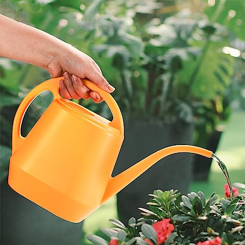 Watering Can, 1/2 Gallon Plastic Watering Cans with Comfortable Handle, Small Garden Watering Cans Long Spout for Indoor Outdoor Watering Plants, Yellow - view 6