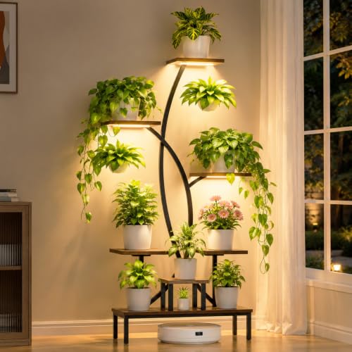 Plant Stand Indoor with Grow Lights - Tall Indoor Plant Shelf - view 3