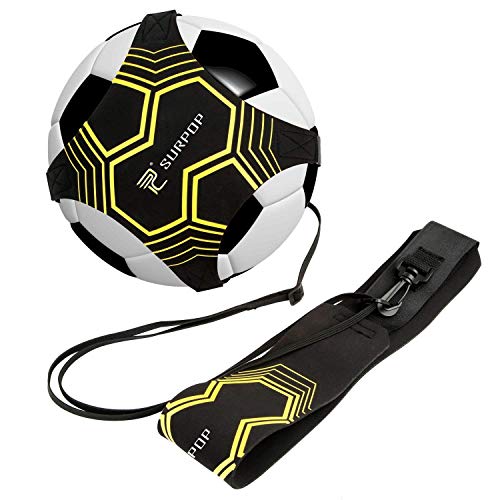 Soccer/Volleyball/Rugby Trainer, Football Kick Throw Solo Practice Training Aid Control Skills Adjustable Waist Belt for Kids Adults