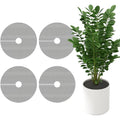 4 Pcs Plant Pot Grids, 16" Cuttable Round Planter Pots Soil Guard