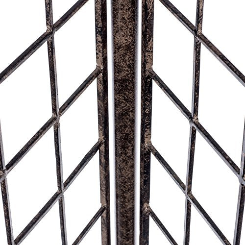 Garden Screen Trellis 77" Tall - Freestanding Charcoal Brown - view 6