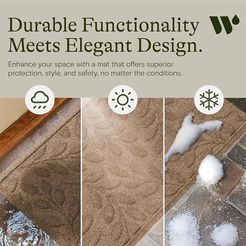Brittney Leaf Front Door Mat Indoor Outdoor Entrance, All-Weather - view 6