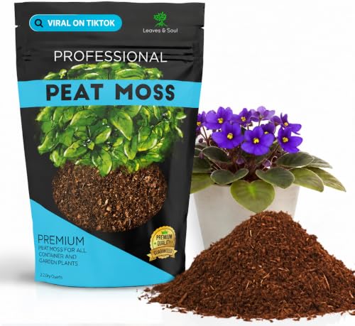 Professional Organic Peat Moss Potting Soil 2.2 Qt for Garden Plants