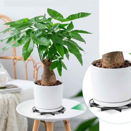 8 Pcs 4.35" Plant Saucer Drainage Rack Stand, Pot Saucer Support Flower Pot Level Feet Support Holder Vase Lifter Bottom Drainer Risers Plants Root Prevention for Indoor Outdoor Garden - view 4